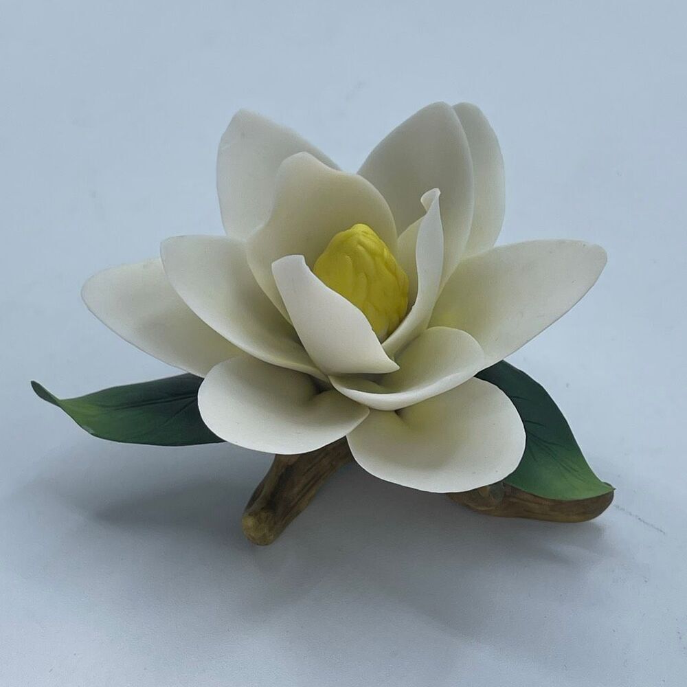 Vintage Lefton 1998 Magnolia Flower on branch figurine.